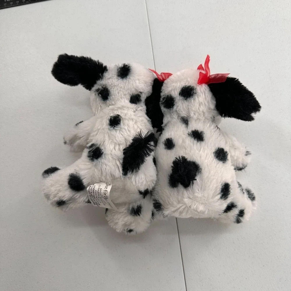 Megatoys Dalmatian Puppy Plush Pair Red Bows 8